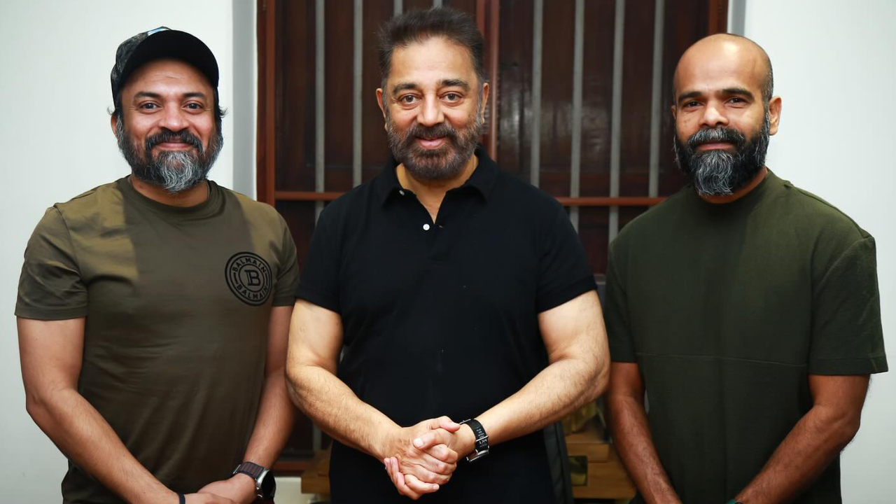 (L) Soubin Shahir With Kamal Haasan