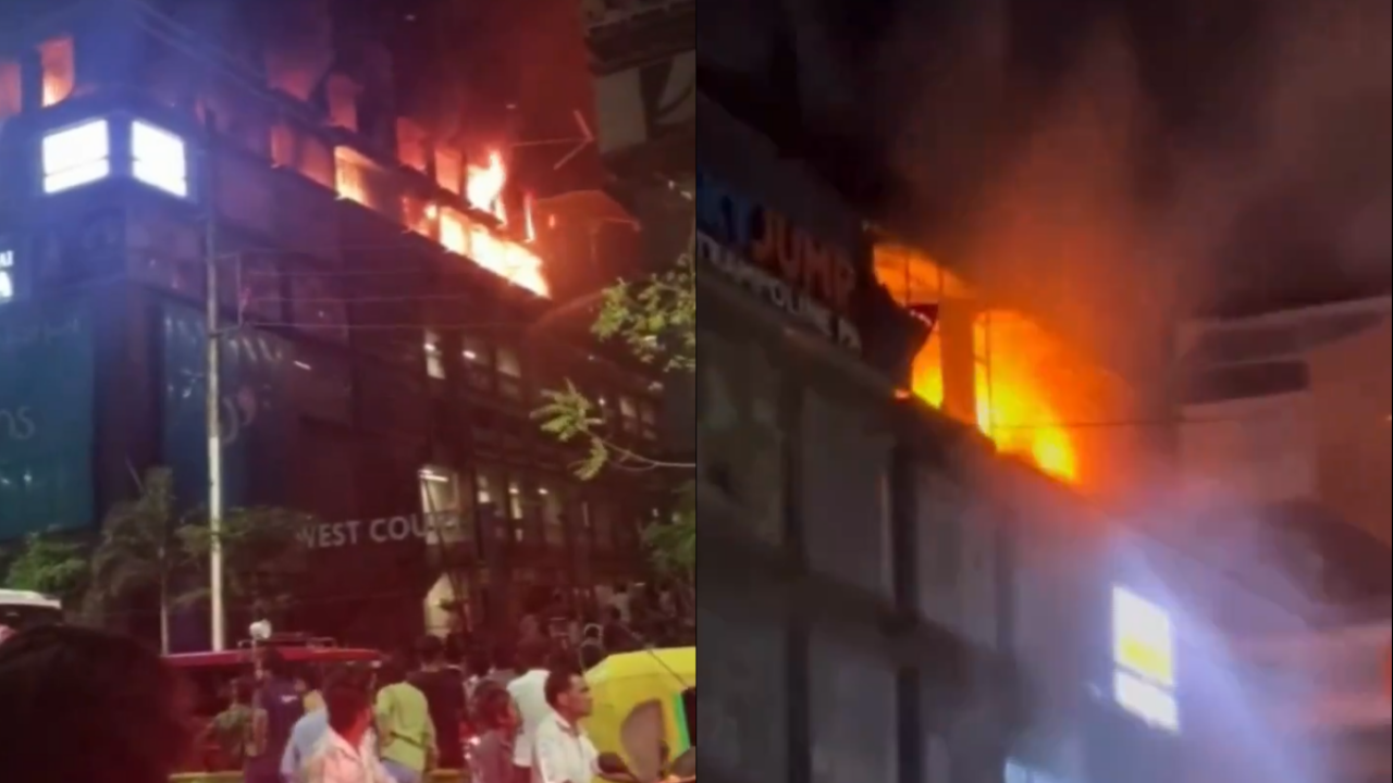 ahmedabad: fire breaks out in bopal's trp mall | video