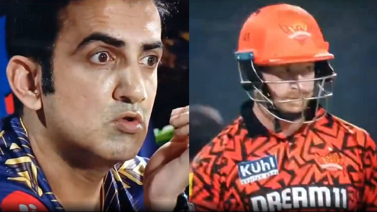 Gautam Gambhir's stunned reaction after Heinrich Klaasen hits Mitchell Starc for a six goes viral