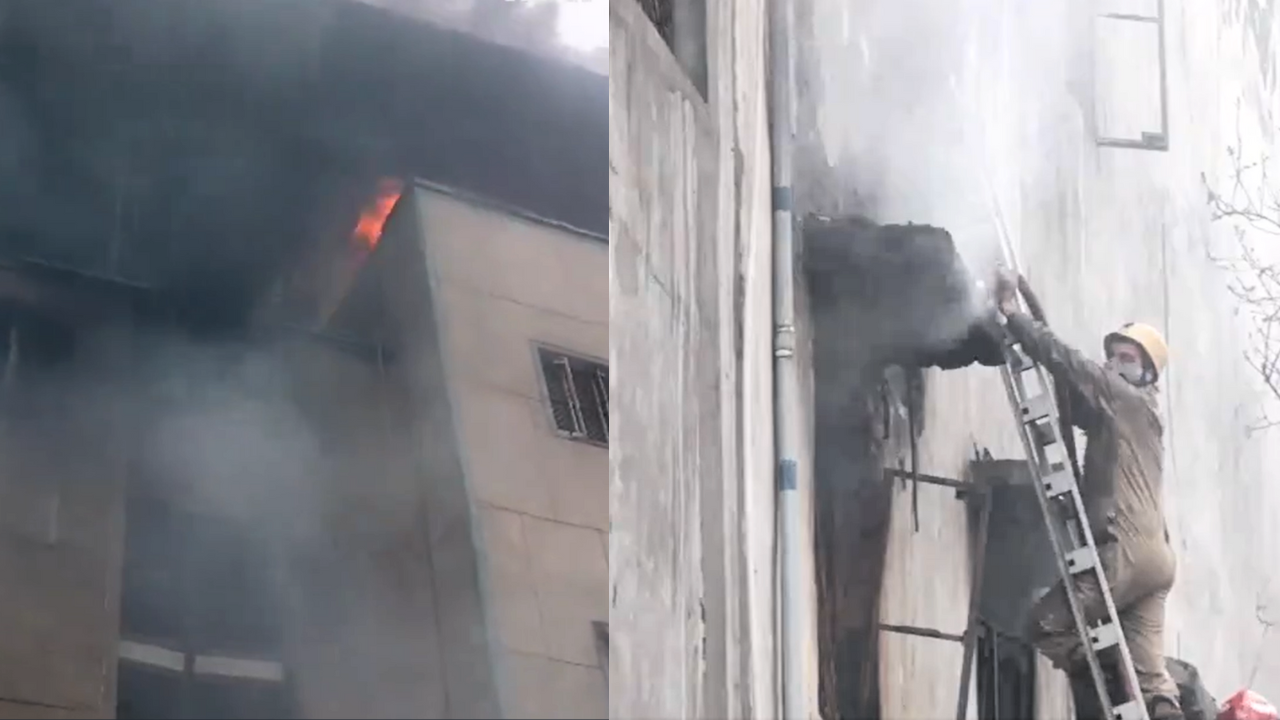 Delhi: Fire Breaks Out in Narela Factory, Dousing Operation Underway | VIDEO