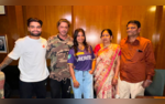 IPL 2024 Shah Rukh Khan Strikes Pose With Rinku Singh And Family Post KKRs Thrilling Win