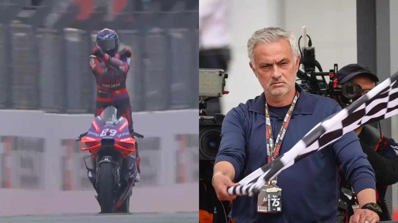 Jose Mourinho attended the Portugal Moto GP