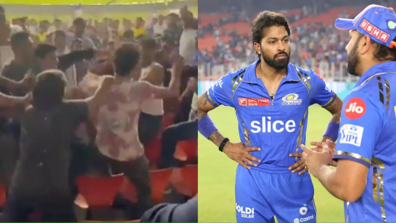 HUGE Brawl BREAKS Out Among Fans During MI vs GT, IPL 2024 Match, Amid Hardik-Rohit Debate : WATCH Viral Video