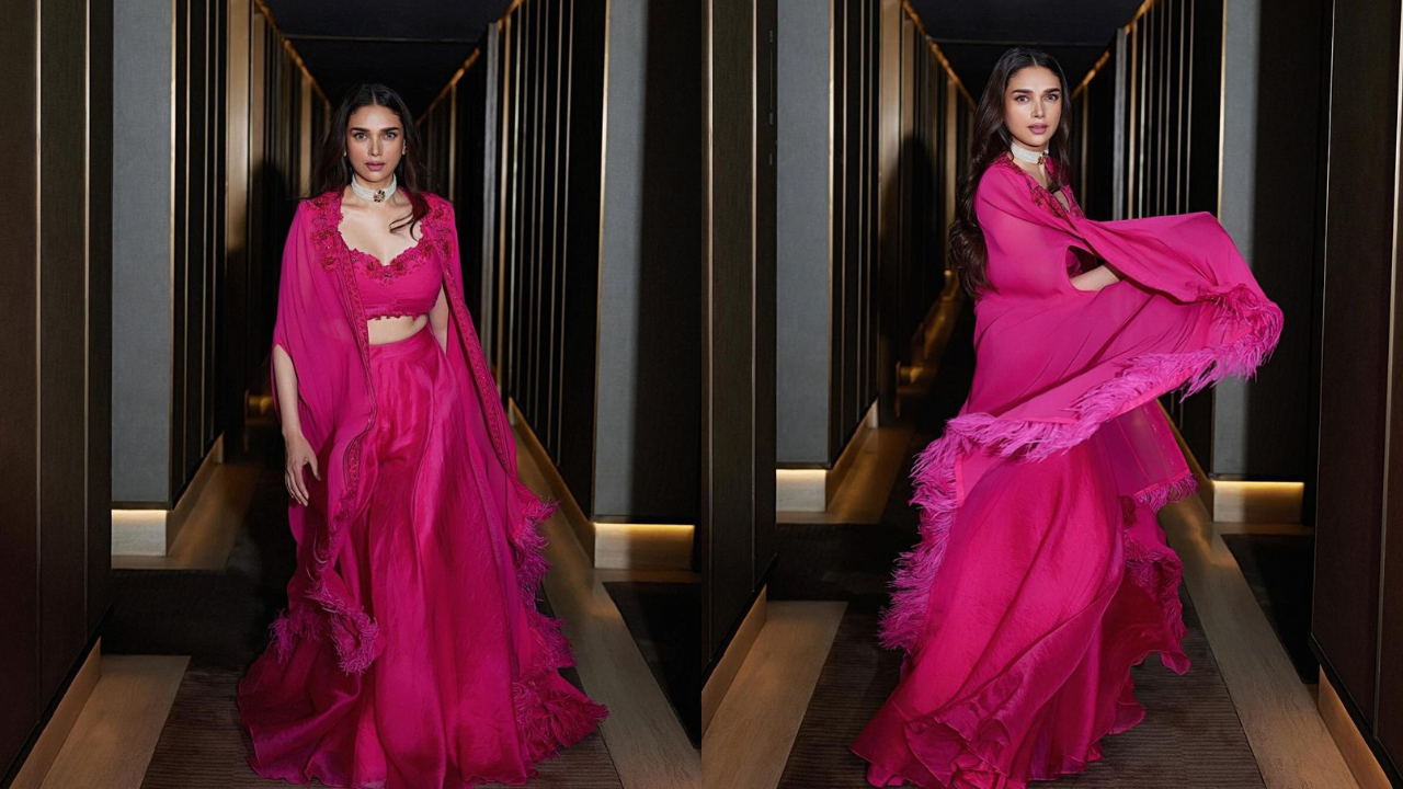 Aditi Rao Hydari's Rs 78k Pink Sharara Fit Is Just Perfect For Your Bridesmaid Look