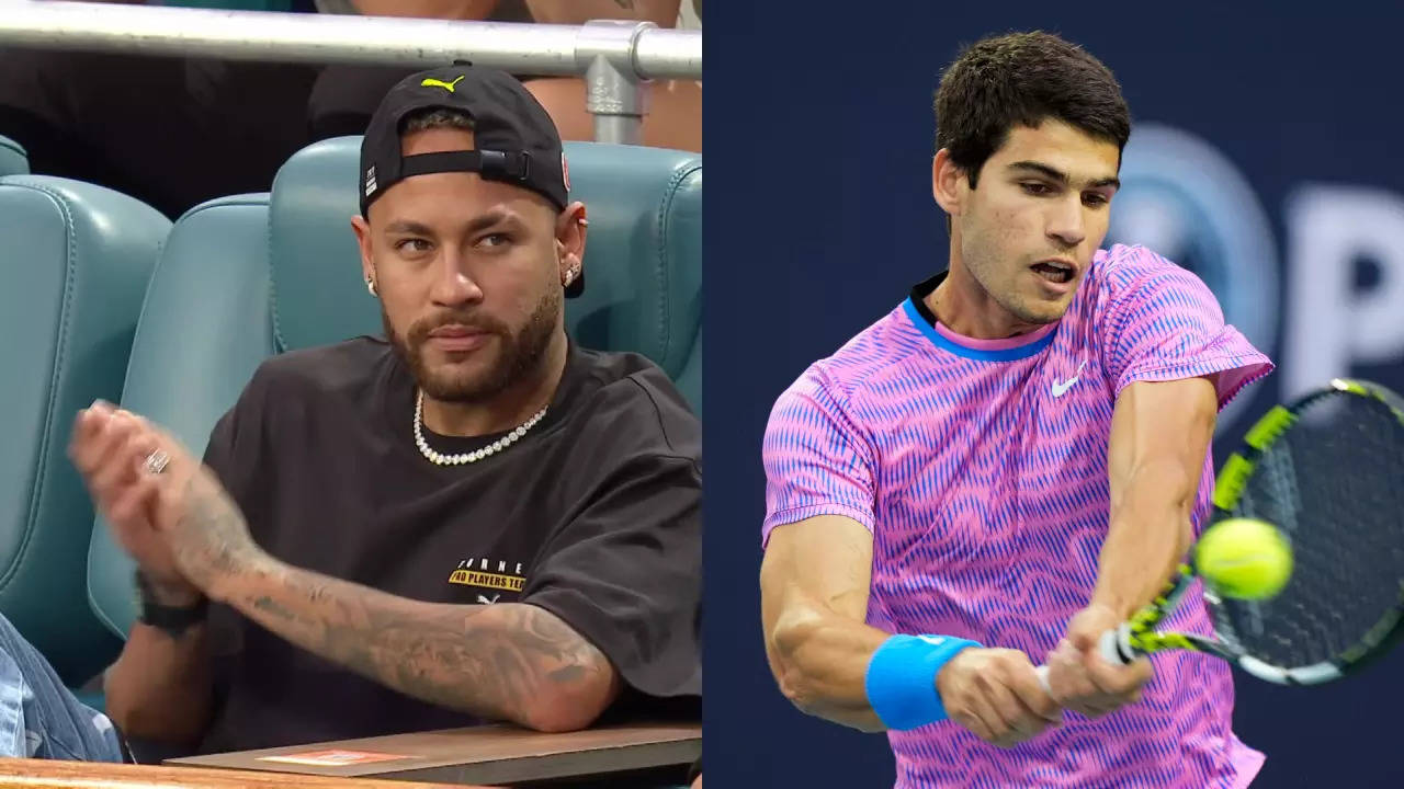 Football Royalty At Miami Open As Brazilian Star Neymar Enjoys Carlos Alcaraz Show