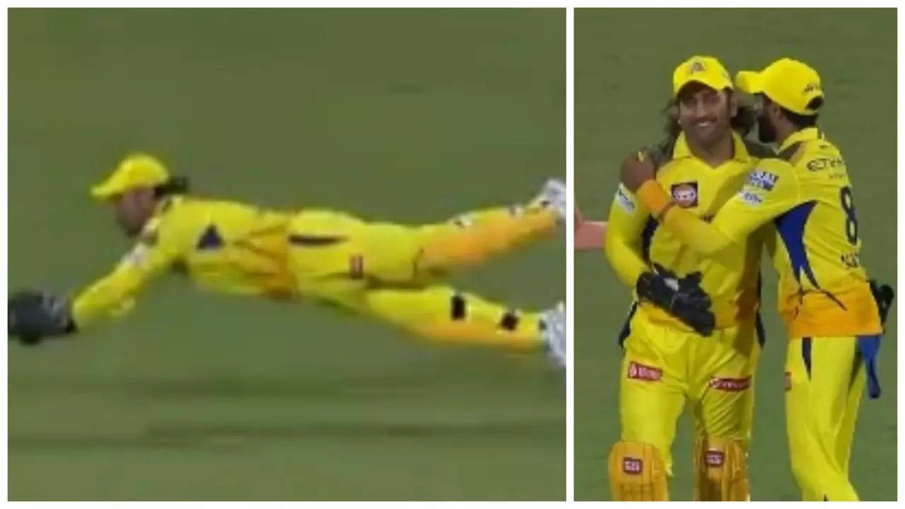 MS Dhoni's Stunning Diving Catch To Dismiss Vijay Shankar During CSK vs GT, IPL 2024 Match Is Unmissable - WATCH