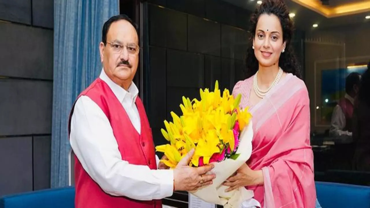 Kangana Ranaut meets BJP chief JP Nadda amid Supriya Shrinate's remark row