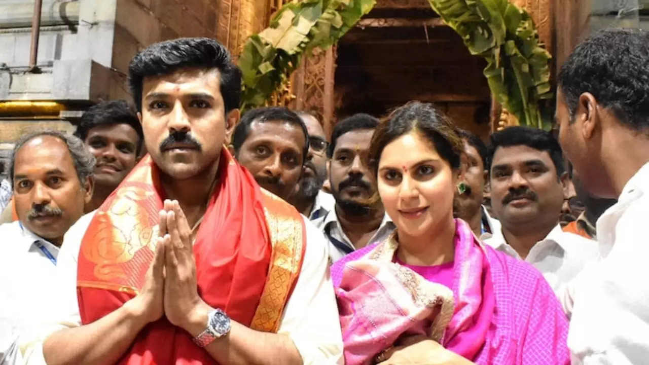 Ram Charan visits Tirumala on his 39th Birthday