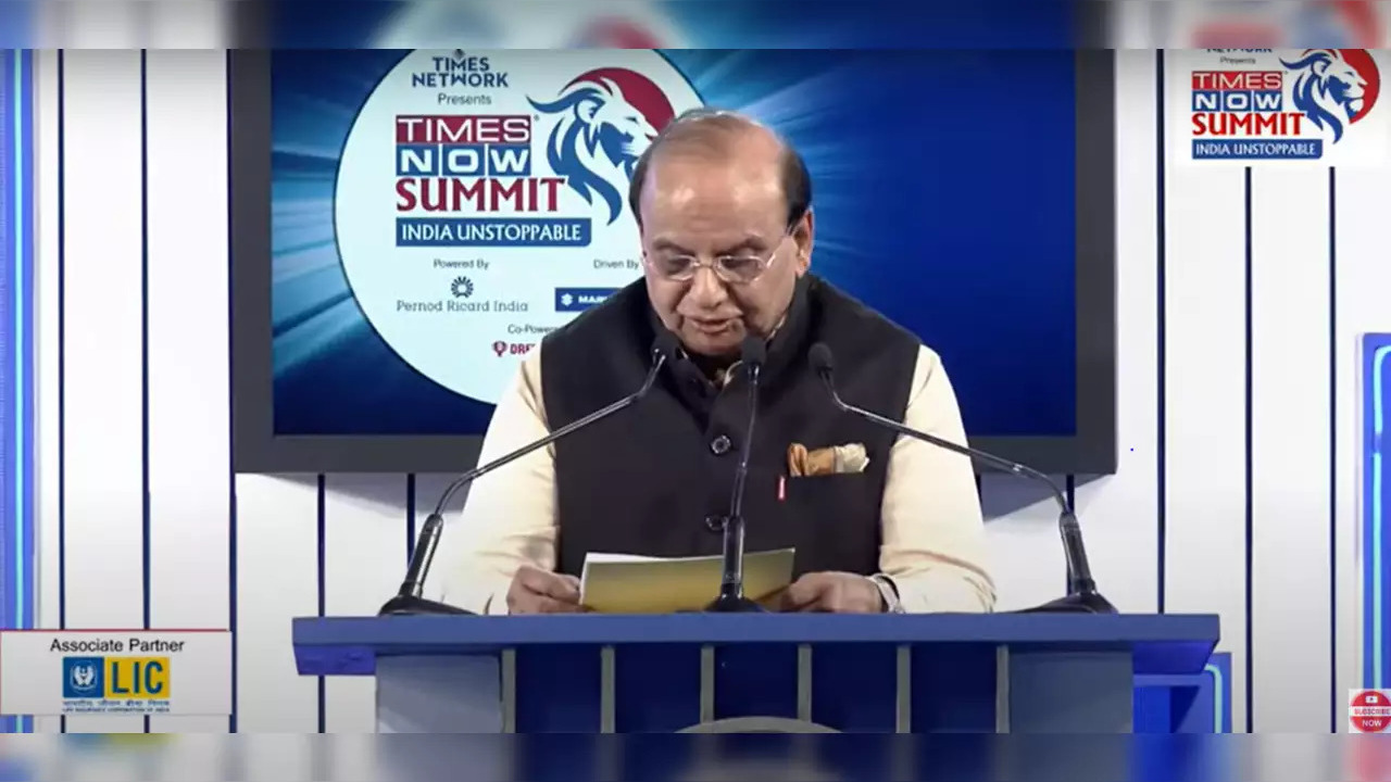 VK Saxena addressed Times Now Summit 2024 in the national capital on Wednesday