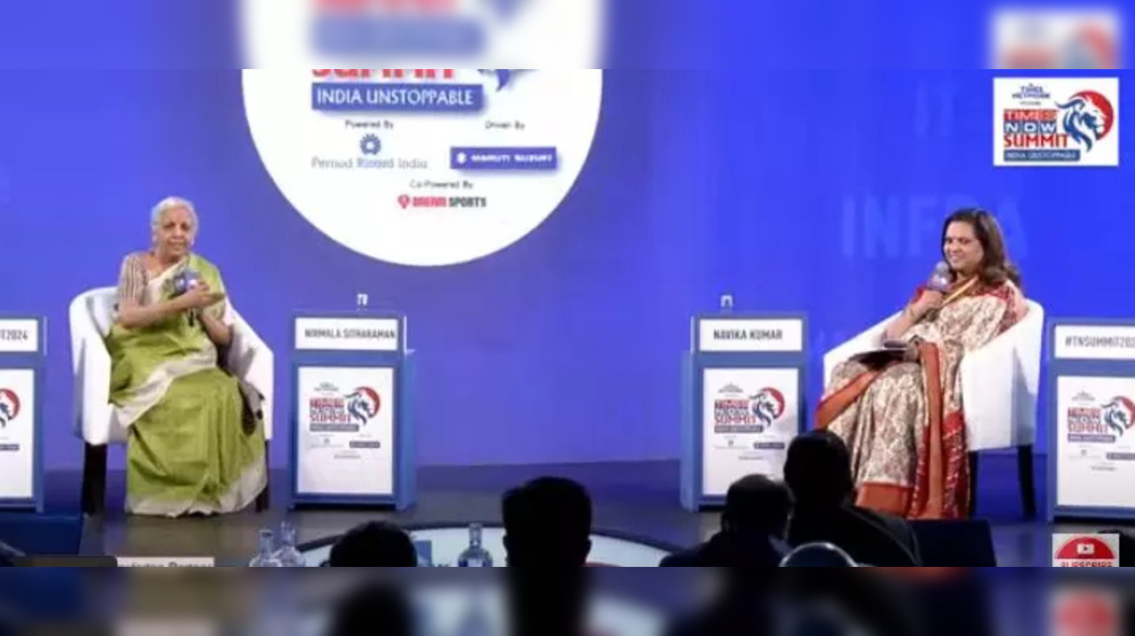 Nirmala Sitharaman was speaking at Times Now Summit 2024