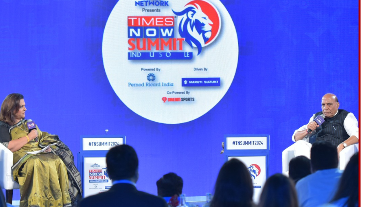 Rajnath Singh Speaks On 'India Unstoppable' At Times Now Summit 2024