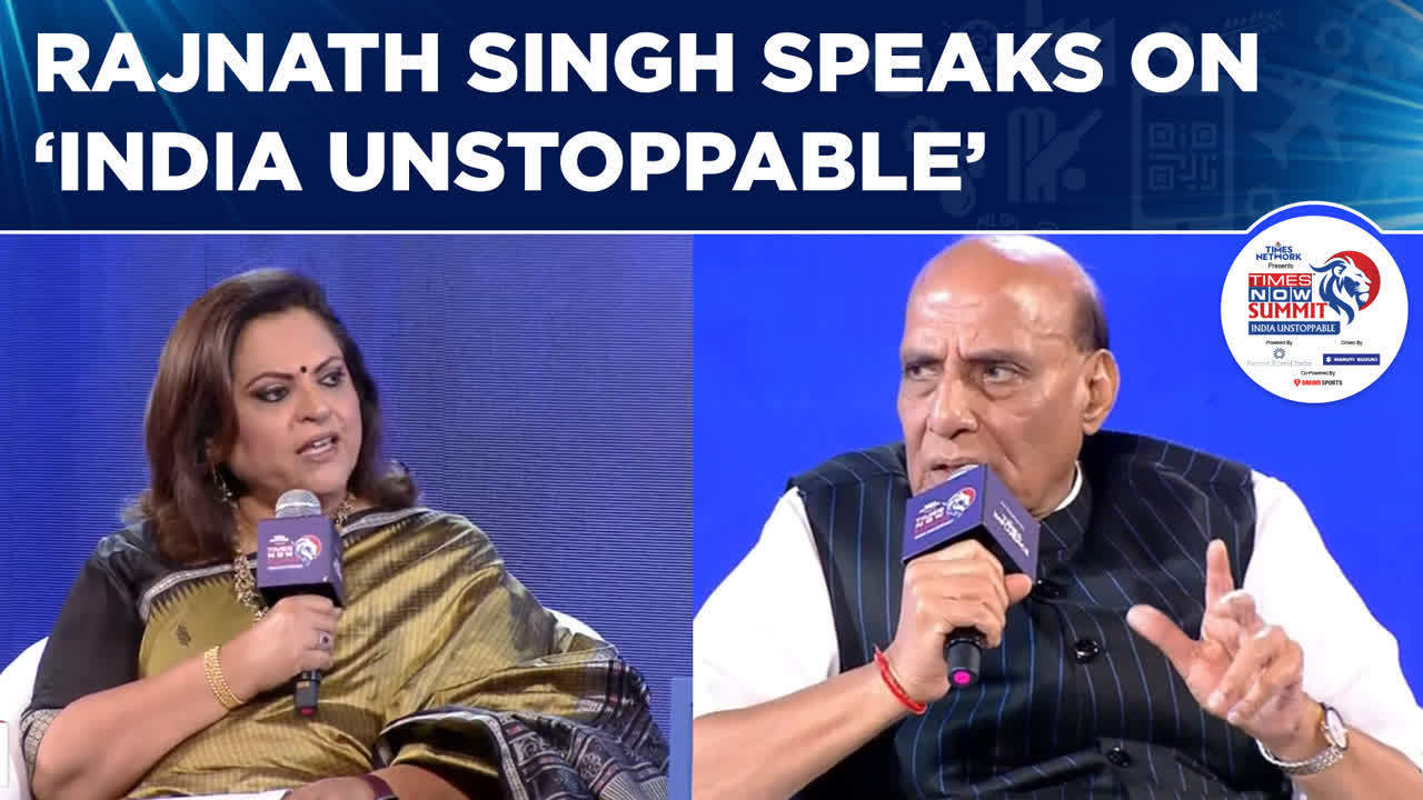 Rajnath Singh Speaks On 'India Unstoppable' At Times Now Summit 2024