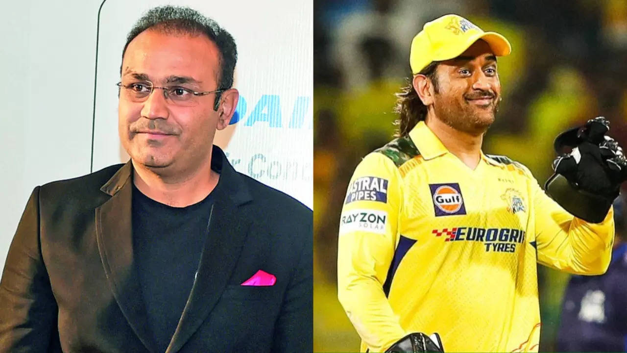 Virender Sehwag und Dhoni Kampf