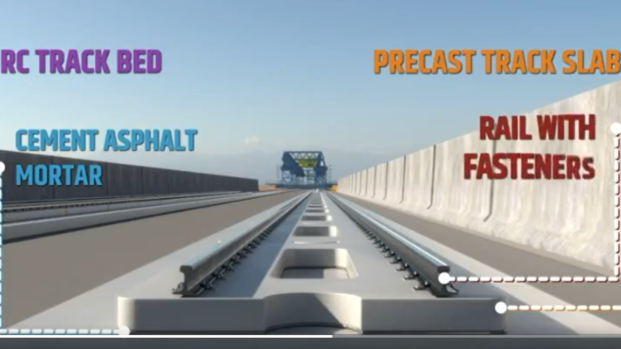 India's first Ballastless Track For Bullet Train