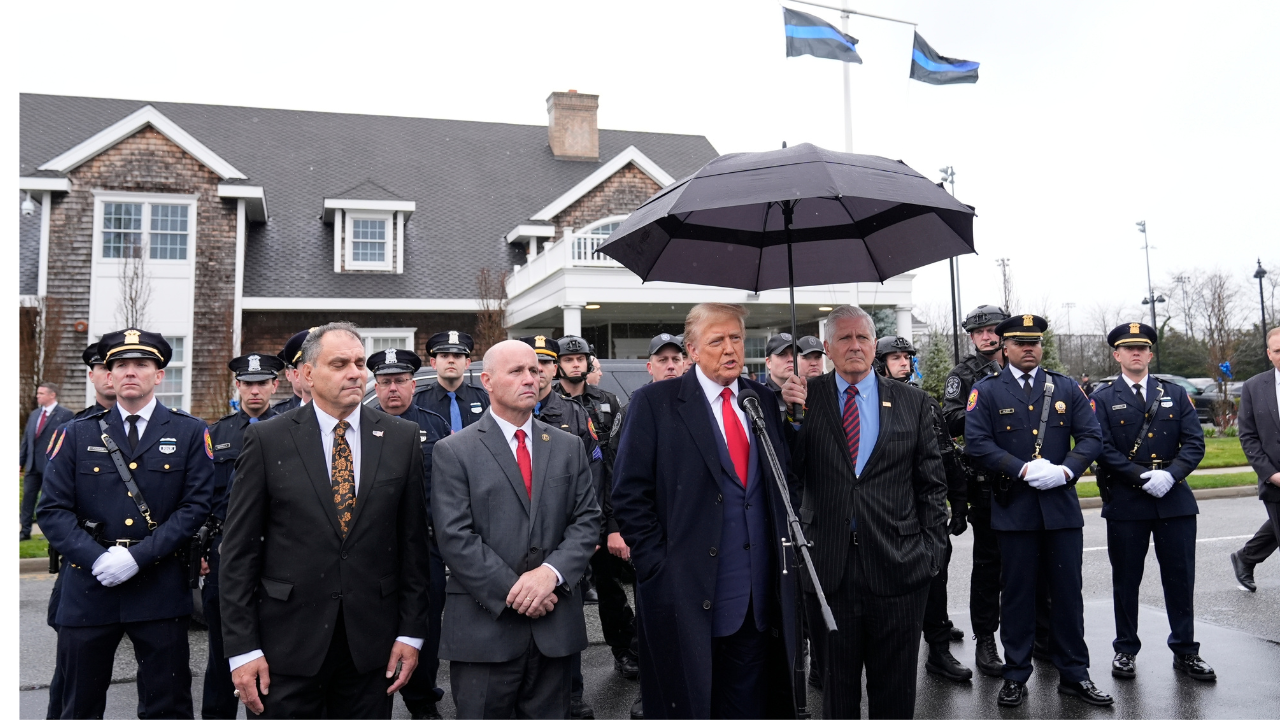 Trump at Jonathan Diller's funeral