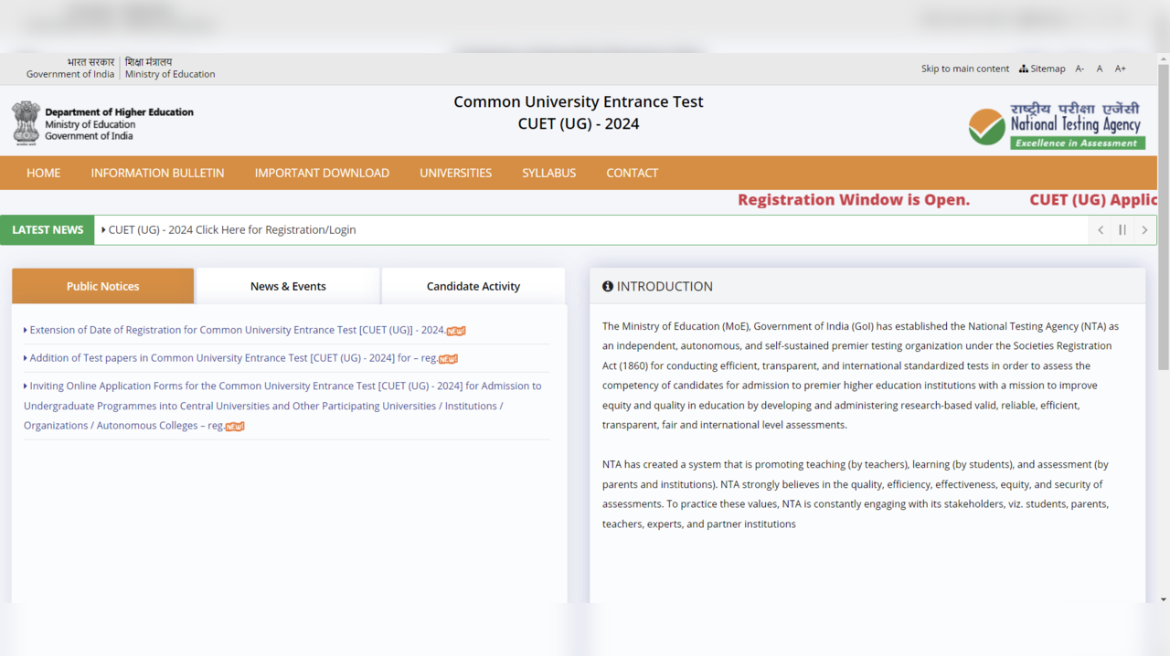 CUET UG Registration 2024 Last Date