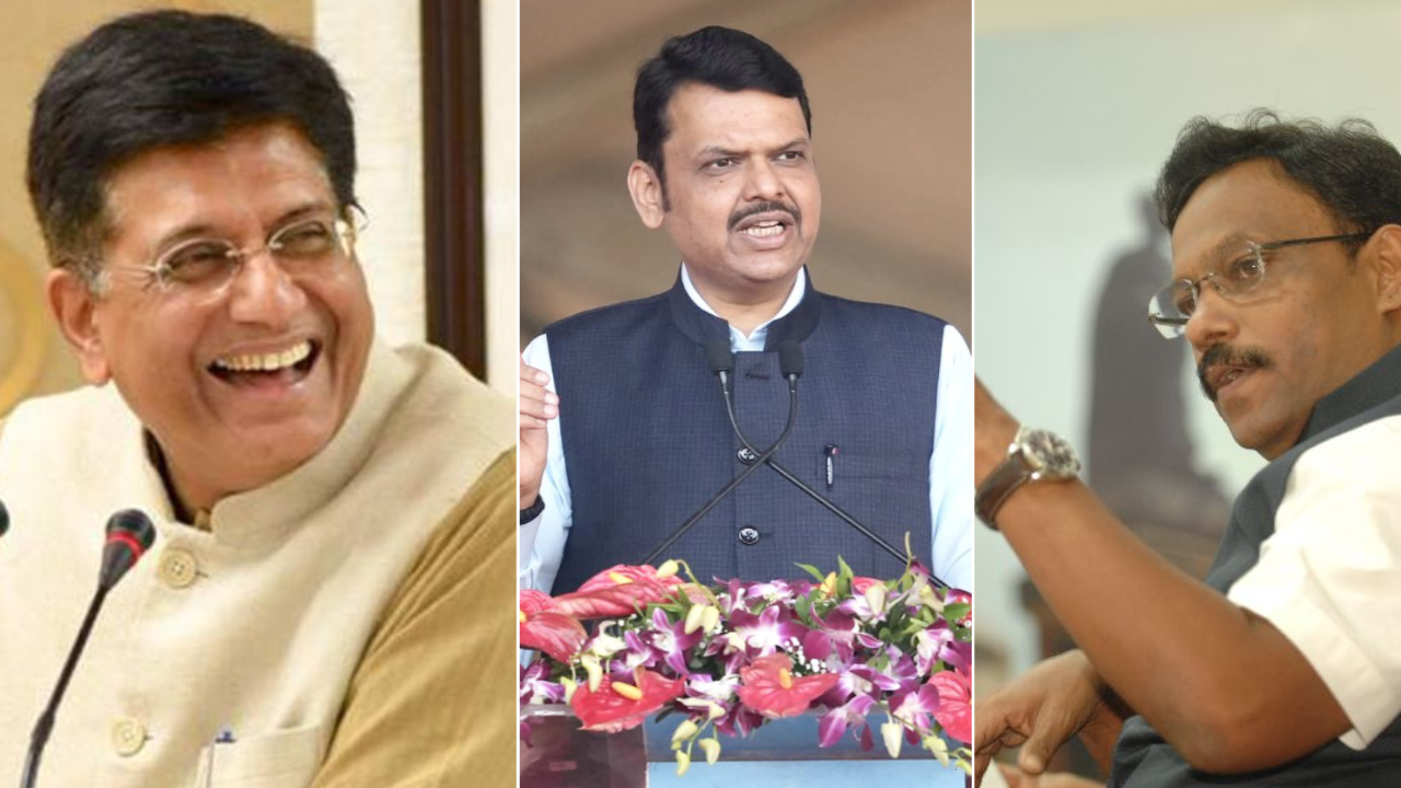 piyush goyal, devendra fadnavis and vinod tawde