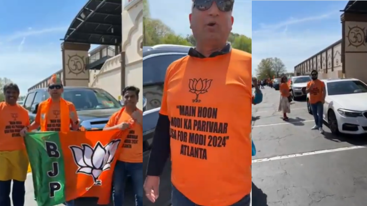 BJP supporters hold car rally in US