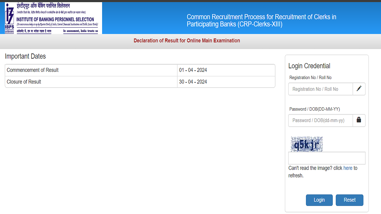 IBPS Clerk Mains Result 2023 DECLARED on ibps.in, How to Check