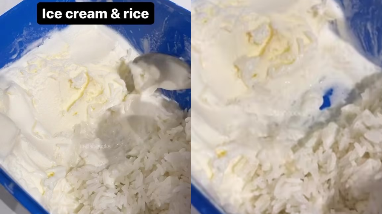 Rice and Ice Cream For Dessert? New Bizarre Food Combo Divides Internet. Watch Viral Video