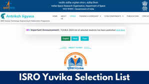 ISRO Yuvika 2024 Second Selection List Releasing Today at iirsgovin How to Check