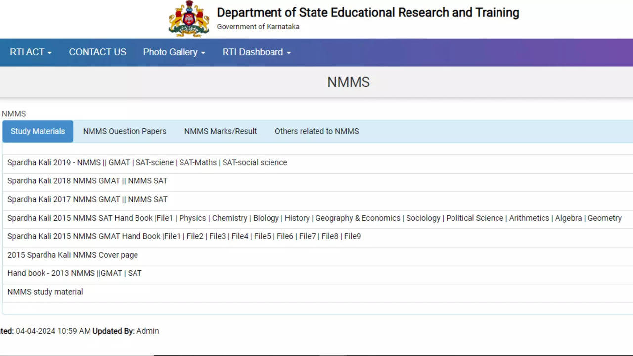 Karnataka NMMS Result 2024 Out at dsert.karnataka.gov.in, Direct Link