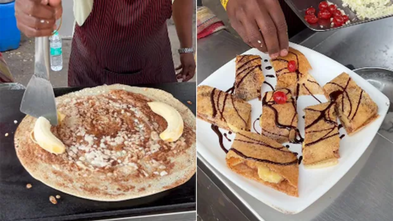 Viral Video: Vendor's Chocolate Banana Dosa Causes Stir, Food Lovers Conflicted