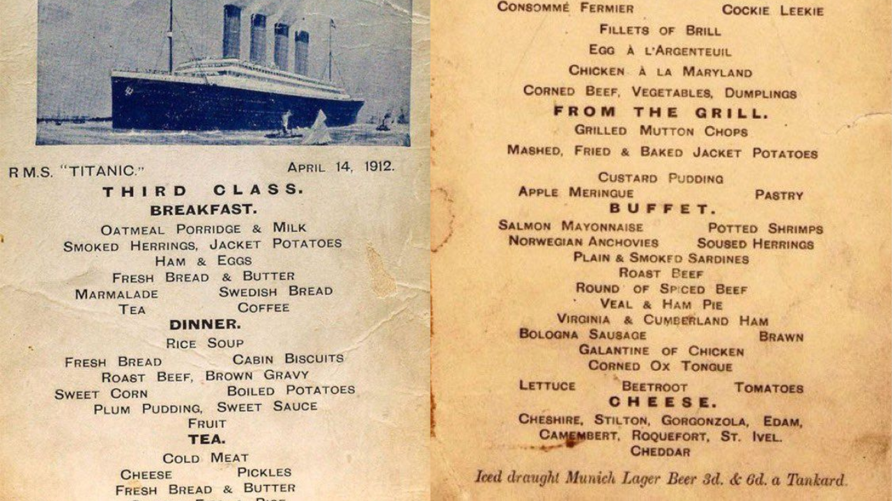 Titanic's Menu (1912)