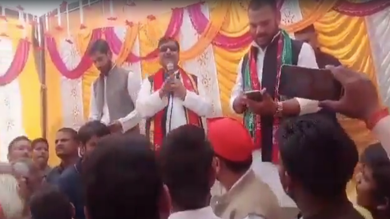 Shivpal Yadav during election rally in Badaun on March 15