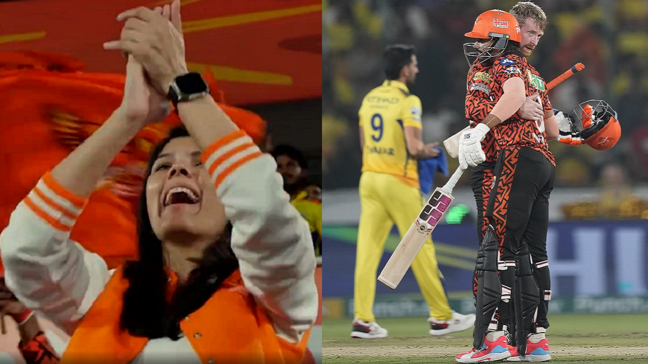 Kavya Maran celebrates after SRH beat CSK in IPL 2024 match