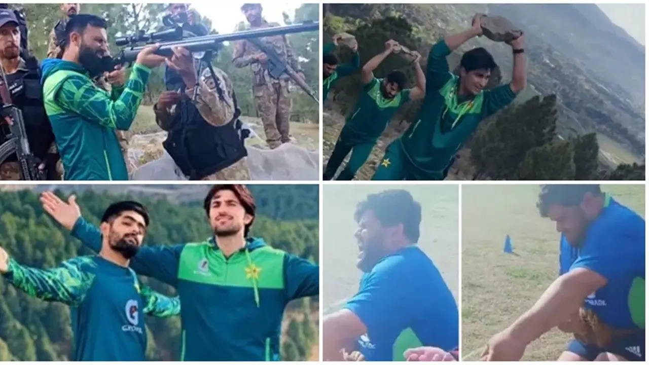 Pakistan Cricket Team's Training In Abbottabad Raises Eyebrows: Guns, Tug Of War And Rocky Runs