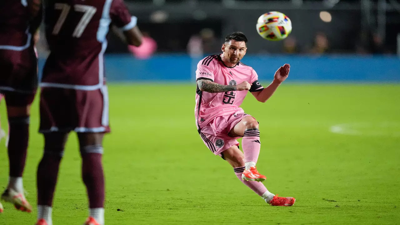 Inter Miami's Lionel Messi in action