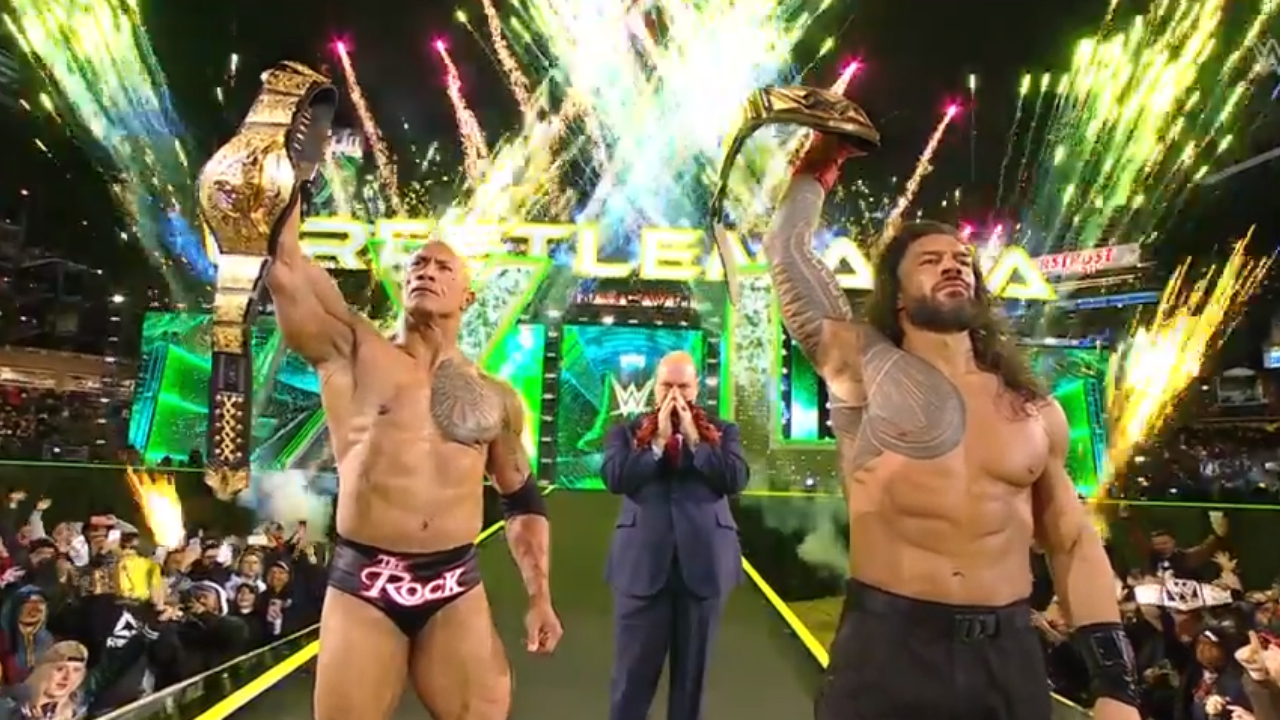 The Rock and Roman Reigns Following Their Win At WrestleMania XL