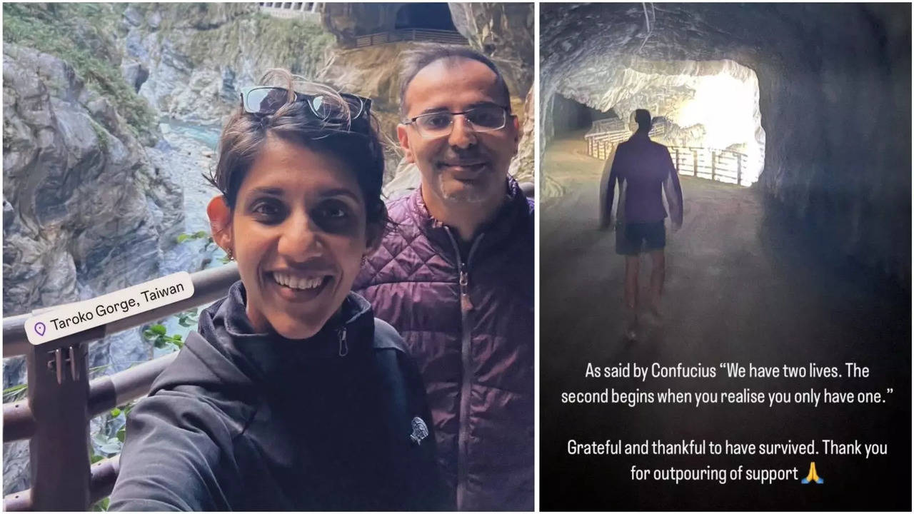 ​ An Indian couple was stuck in the Taroko National Parks’ famous tunnel when earthquake hit Taiwan​