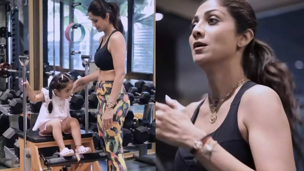 Shilpa Shetty Kundra Workouts With Daughter Samisha On World Health Day