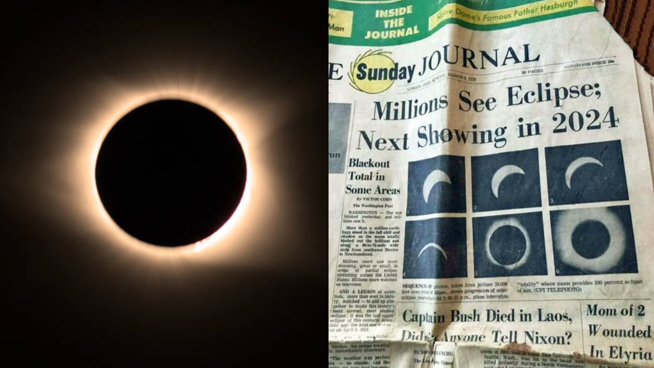 1970 Ohio Newspaper Goes Viral For Accurately Predicting 2024 Total Solar Eclipse Date