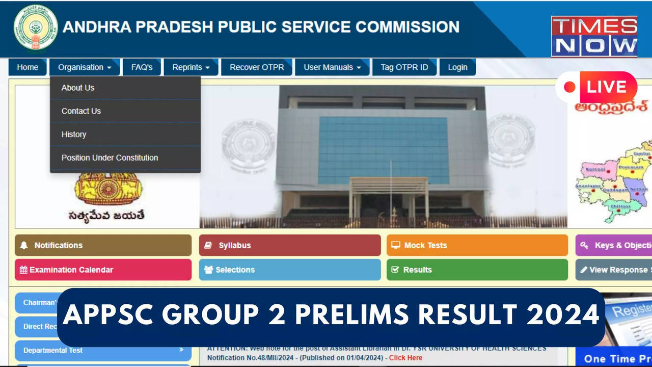 APPSC Group 2 Results 2024 Date LIVE APPSC Group 2 Prelims Result OUT on pscapgovin Check Merit List Cut Off Link  More