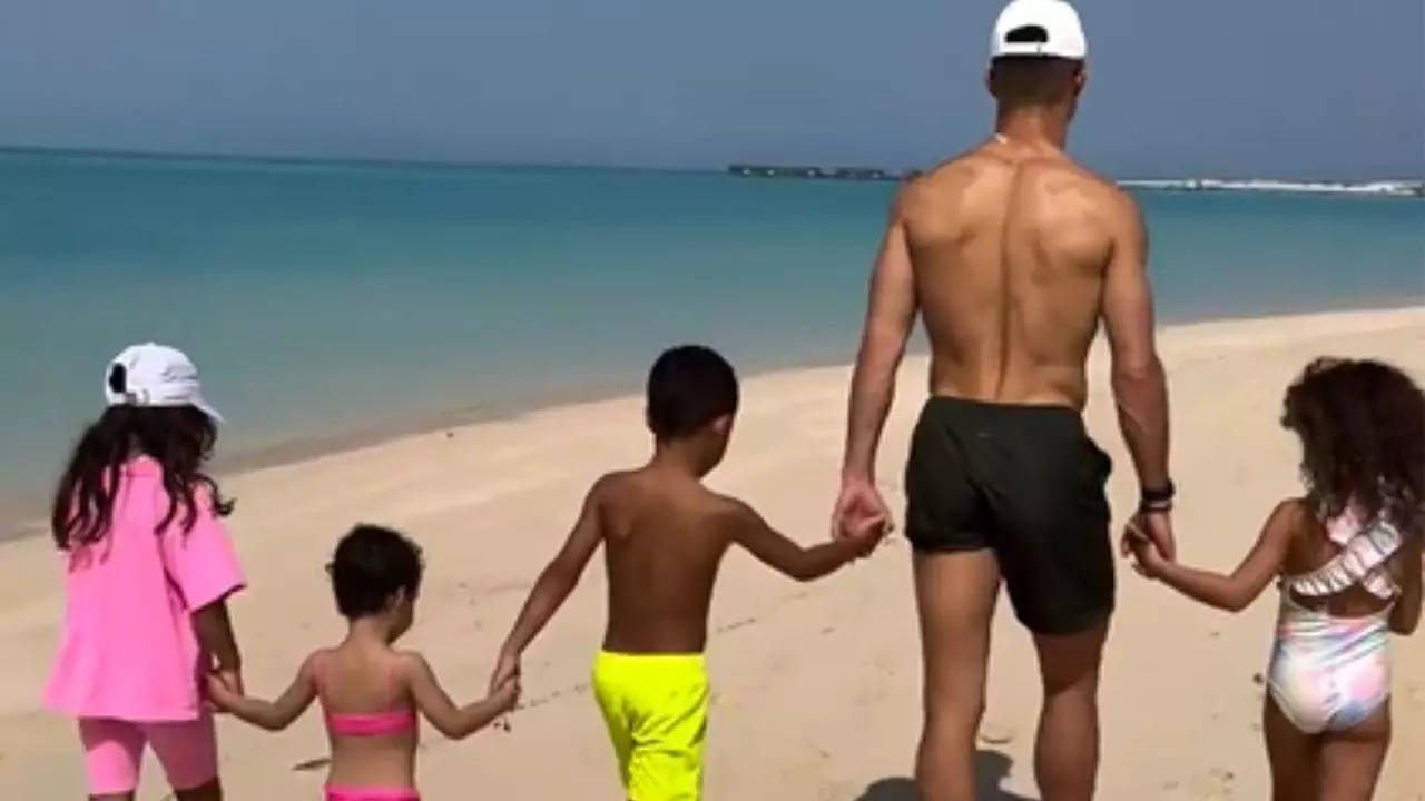 Cristiano Ronaldo with his children