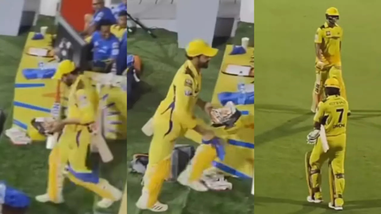 Ravindra Jadeja teases Chennai fans by coming to bat ahead of MS Dhoni during CSK-KKR IPL 2024 match