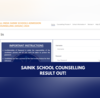 Sainik School Counselling Result 2024 OUT Check AISSEE Class 6 9 Round 1 Seat Allotment Result Here