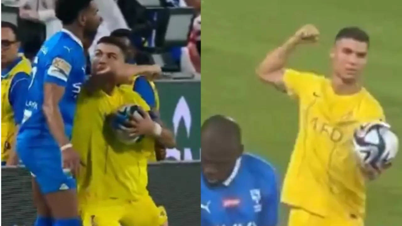 Cristiano Ronaldo Elbows Al Hilal Player, Attempts To Hit Referee During Saudi Super Cup Match - Watch VIRAL Video