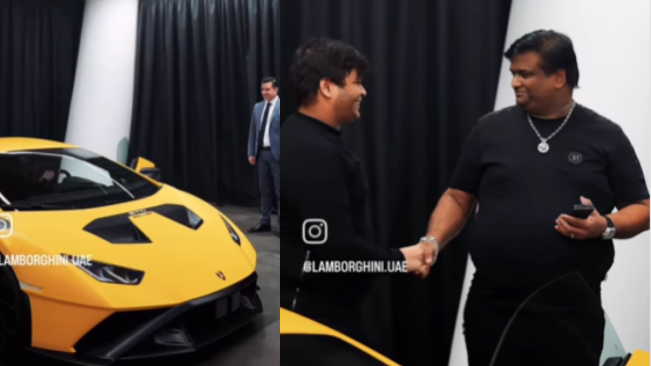 Indian businessman gifts Lamborghini Huracan STO to son.