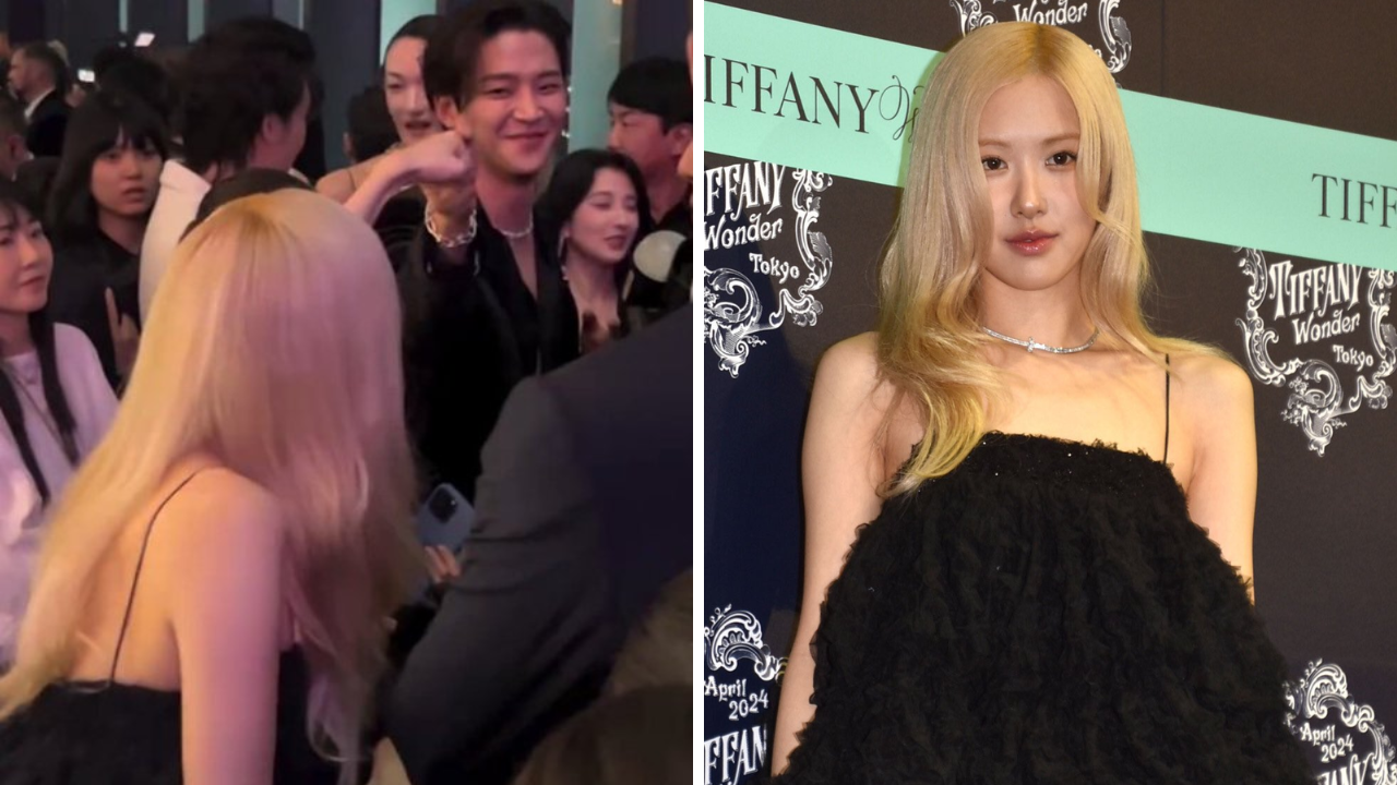 Blackpink's Rosé Fist Bumps K-drama Star Rowoon, Poses Next To ENHYPEN's Jake And Sunghoon At Tiffany Exhibition