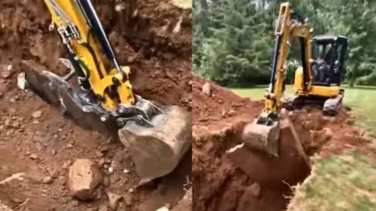 Viral Video: JCB Machine Uncovers Treasure Beneath Huge Concrete Slab. Watch