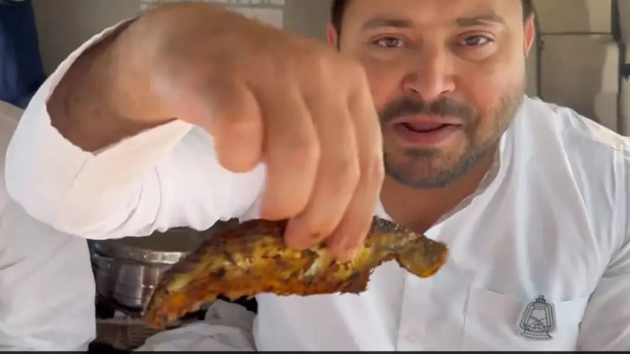 Tejashwi Yadav fish