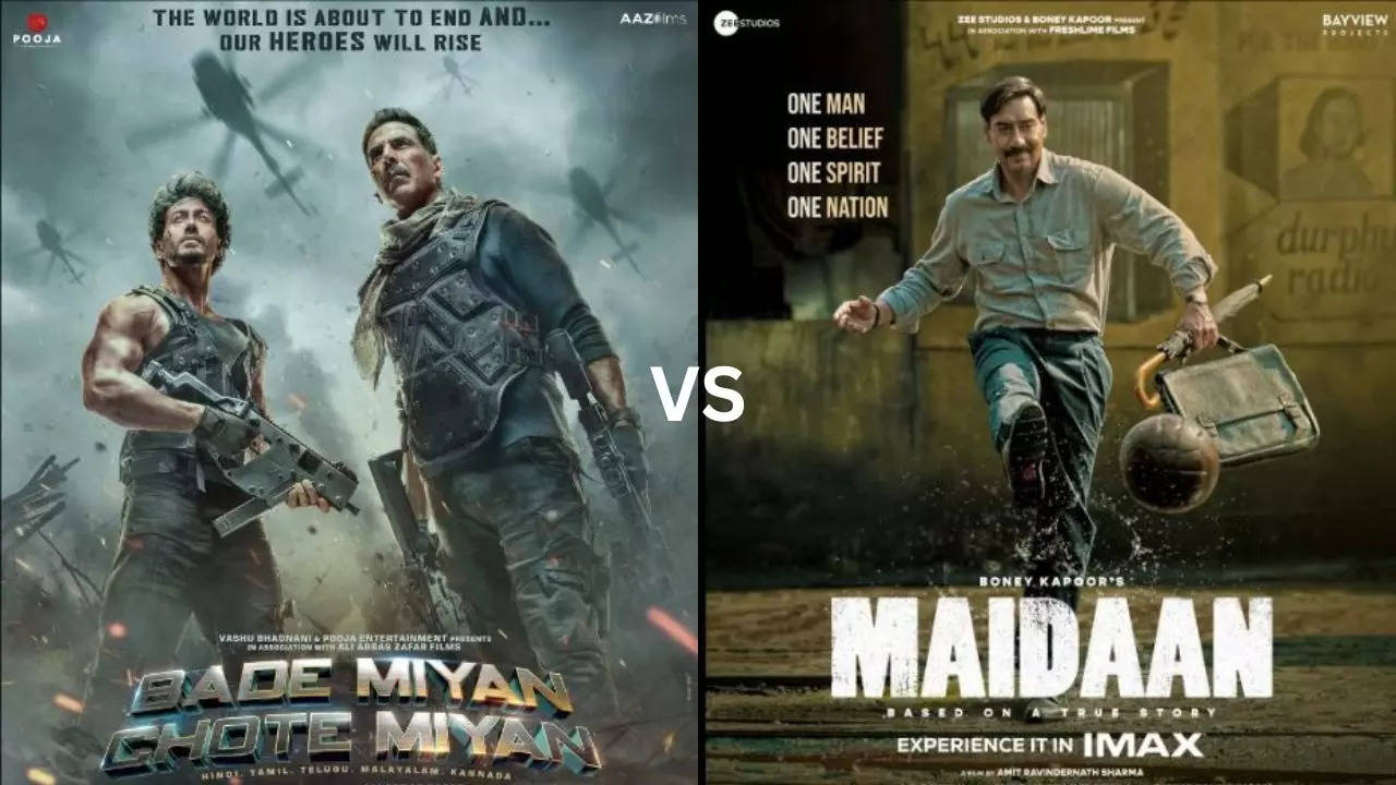 Maidaan Vs Bade Miyan Chote Miyan Box Office Clash Akshay Kumar. Tiger Shroff Actioner SMASHES Ajay Devgn Sports Drama At Theatres