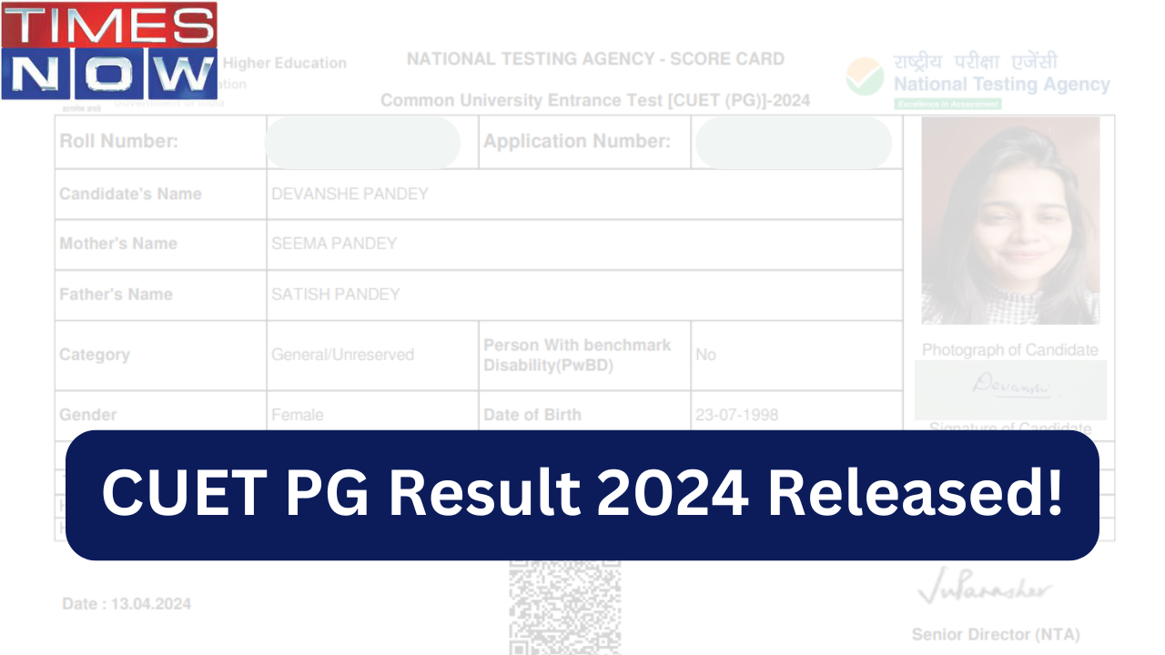 CUET PG Result 2024 Released On Pgcuet.samarth.ac.in, Direct Link Here ...