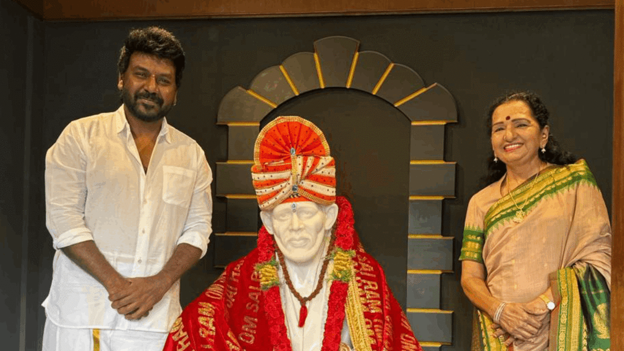 Raghava Lawrence At The Sai Baba Temple Built by Vijay