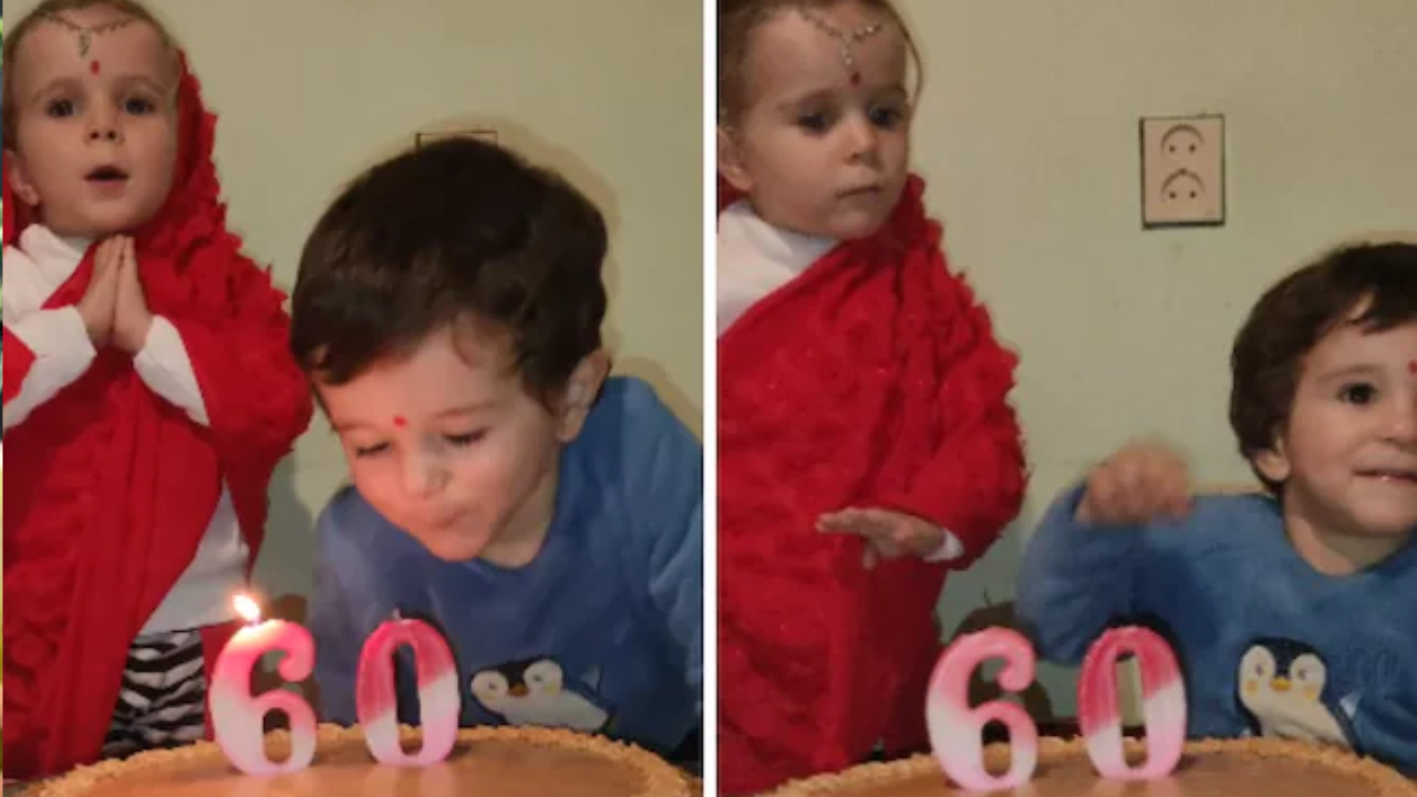 Viral Video: Sister's Response to Brother Blowing Cake Candles Leaves Netizens Stunned. Watch