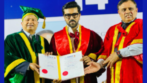 Telugu Superstar Ram Charan Awarded Honorary Doctorate in Literature From Vels University
